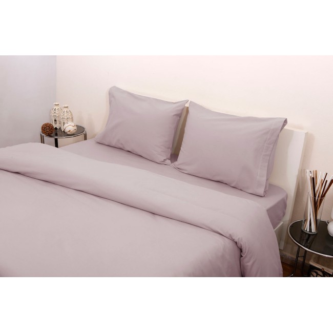 Σετ Παπλωματοθήκη Υπέρδιπλη 220x240 3100 Φανέλλα Γκρι Γκρι